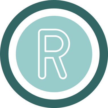 Güney Afrika Rand web simgesi vektör illüstrasyonu