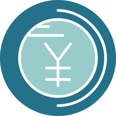 Japon Yen Simgesi Beyaz Arkaplanda İzole Edildi 