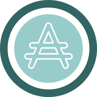  Arjantin Pezosu web simgesi vektör illüstrasyonu 