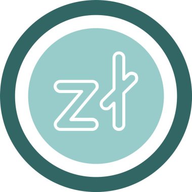 Polonya Zloty web simgesi vektör illüstrasyonuName 