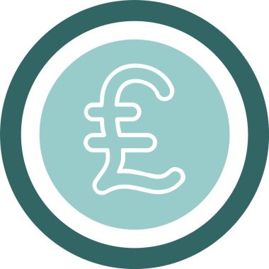 İtalyan Lira web simgesi vektör illüstrasyonu