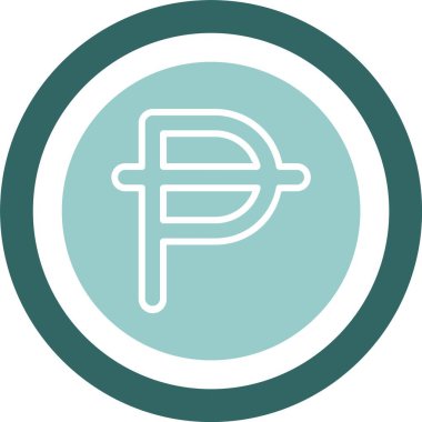 İspanya peseta web simgesi vektör illüstrasyonu