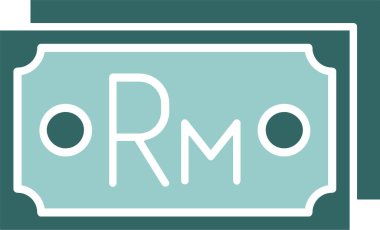 Malezya Ringgit web simgesi vektör illüstrasyonu