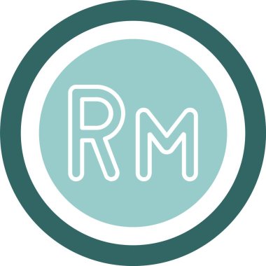 Malezya Ringgit web simgesi vektör illüstrasyonu