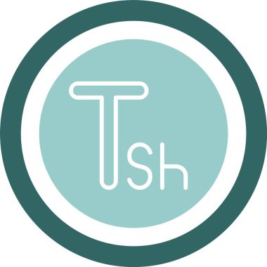 Tanzanya Şilini Web simgesi çizimi