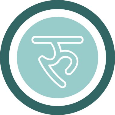 Nepal Rupisi web simgesi vektör illüstrasyonu