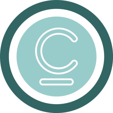 Kırgızistan Som ikon vektör illüstrasyonu