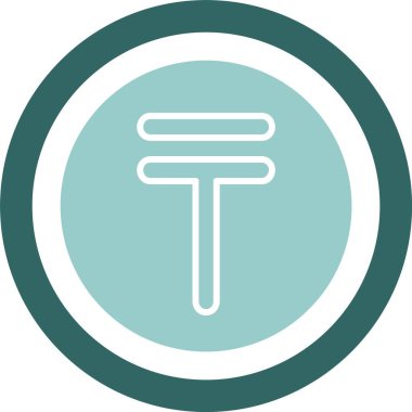 Kazakistan Tenge vektör illüstrasyon simgesi