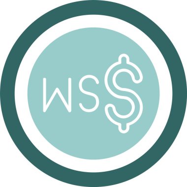 Samoan Tala simge vektör illüstrasyonu