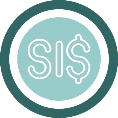 Solomon Adaları dolar işareti vektör illüstrasyonu