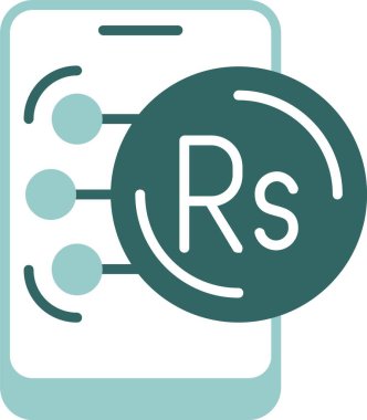 Pakistan rupi web simgesi vektör illüstrasyonuName 