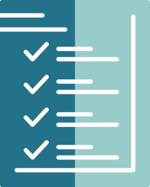 Kontrol listesi. Web simgesi basit tasarım 