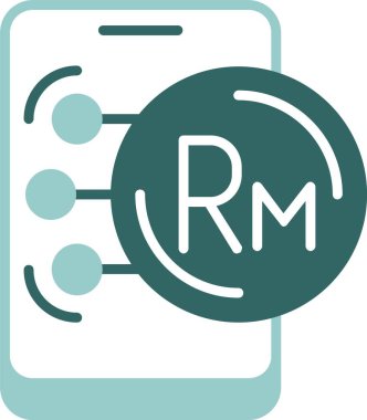 Malezya Ringgit web simgesi vektör illüstrasyonu