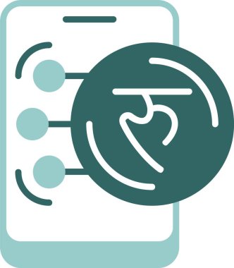 Nepal Rupisi web simgesi vektör illüstrasyonu