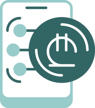 Gürcistan Lari simgesi vektör illüstrasyonu