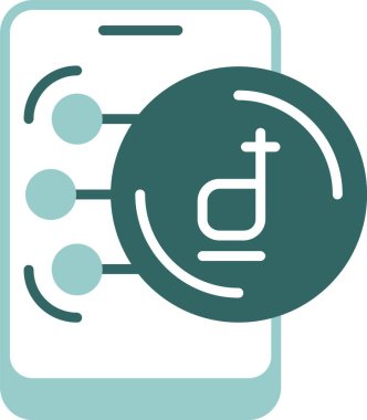 Vietnamca Dong simgesi vektör illüstrasyonu 