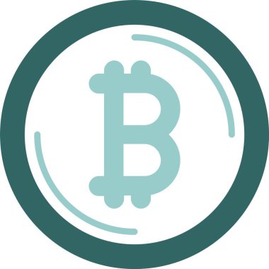 Bitcoin kripto para birimi simgesi web illüstrasyonu