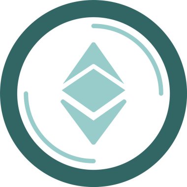 ethereum. Web simgesi basit illüstrasyon