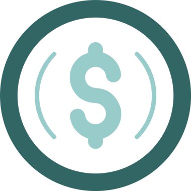  USD sikke vektör simgesi. Web için basit illüstrasyon