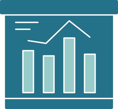 finansal grafik simgesi, vektör illüstrasyonu basit tasarım