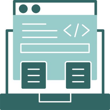 Kod Çerçeve simgesi, vektör illüstrasyonu 