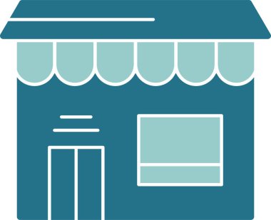 Depo önü web simgesinin vektör illüstrasyonu  