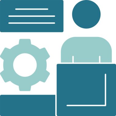 İş Liderliği simgesi, vektör illüstrasyonu