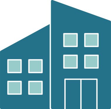 Bina ofisi. Web simgesi basit illüstrasyon