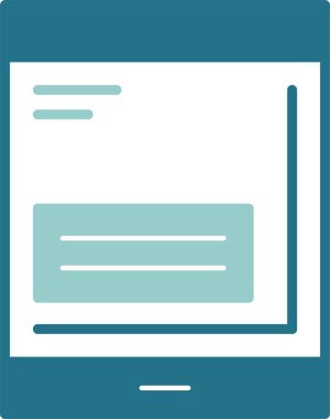 Tablet ikon vektör çizimi tasarımı