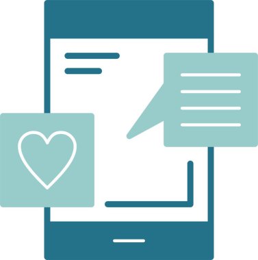 Sosyal ortam simgesi vektör illüstrasyonu