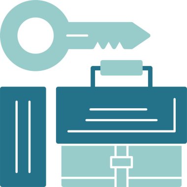 Anahtar vektör simgesi. düz dizayn sembolü.