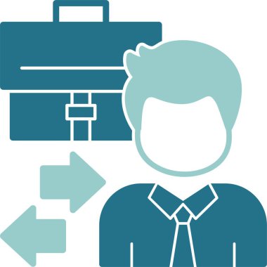 Tüketici simgesi vektör illüstrasyonuna iş