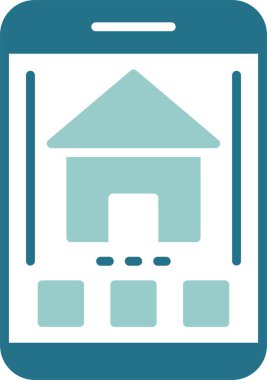 Ev web basit simge illüstrasyonu