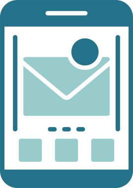 E- posta Ağı basit simge illüstrasyonu