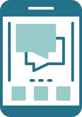 Sohbet. Web tasarım vektörü simgesi.