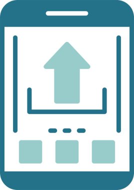 Upload icon, vector illustration simple design