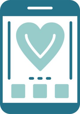 Kalp simgesi, vektör illüstrasyonu basit tasarım