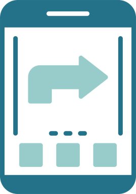 Forward icon, vector illustration simple design