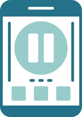 Simgeyi duraklat, vektör illüstrasyonu basit tasarım