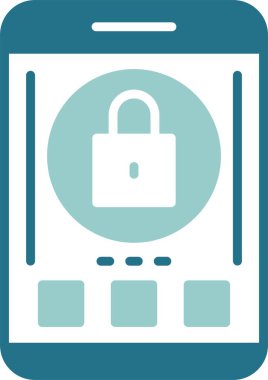 Lock icon, vector illustration simple design