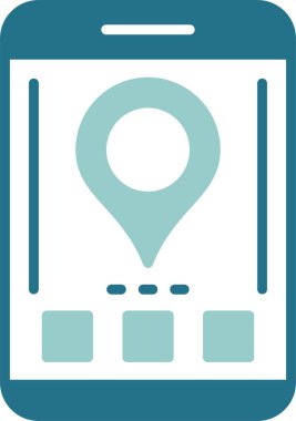 konum simgesi, vektör illüstrasyonu basit tasarım