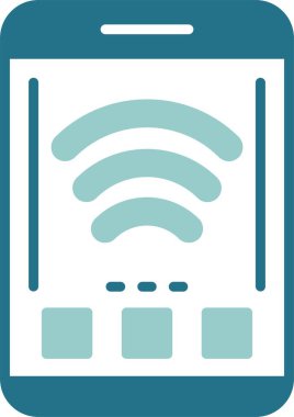 Wi Fi simgesi, vektör illüstrasyonu basit tasarım