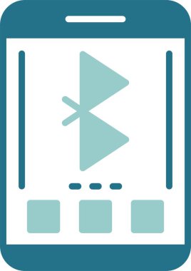 Bluetooth simgesi, vektör illüstrasyonu basit tasarım