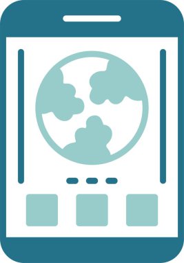 Earth icon, vector illustration simple design