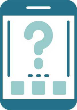 Soru işareti simgesi, vektör illüstrasyonu basit tasarım