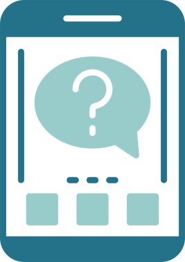 Soru Simgesi, vektör illüstrasyonu basit tasarım