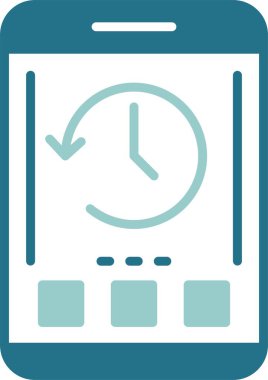 Geçmiş simgesi, vektör illüstrasyonu basit tasarım