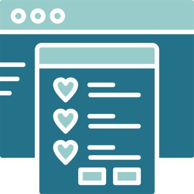 Dilek listesi. Web basit simgesi illüstrasyonu