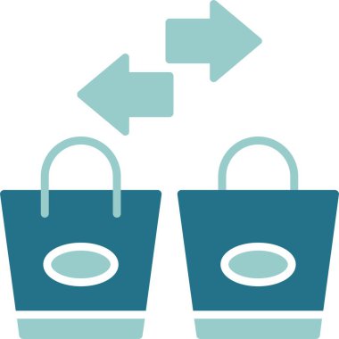 Alışveriş simgesi vektör illüstrasyonu 