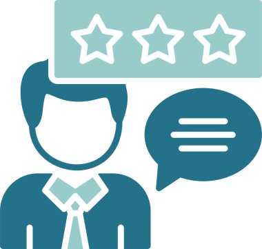 Müşteri geribildirim simgesi, vektör illüstrasyonu basit tasarım